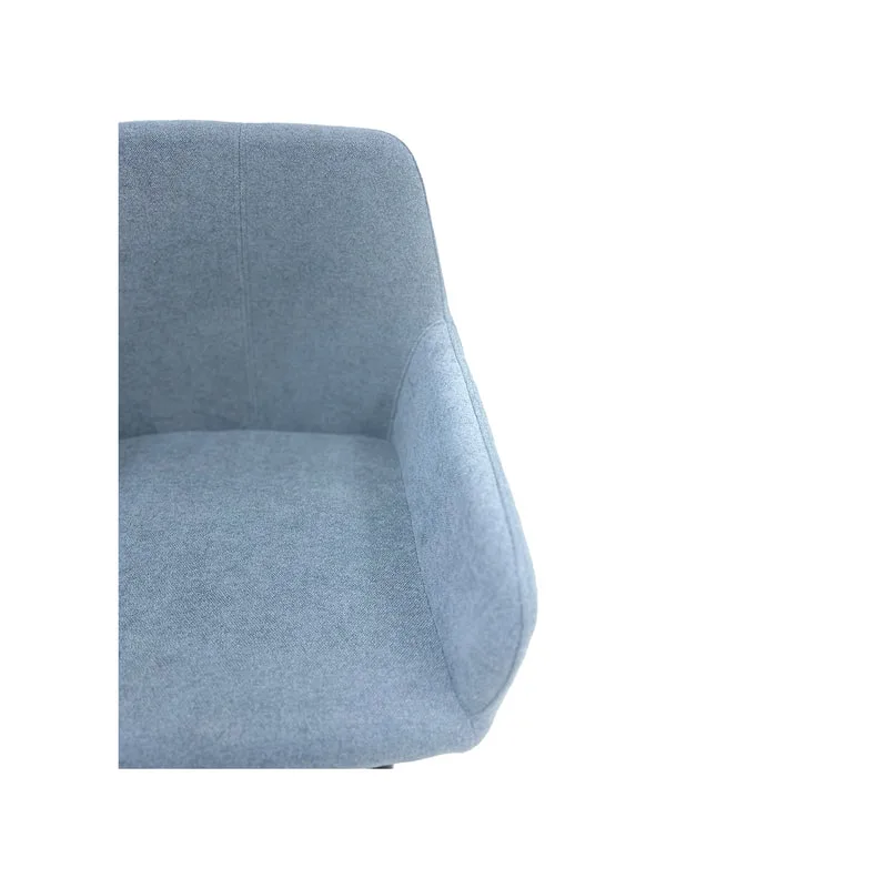 F-BS103-GY Lucas barstool in mid grey fabric with black legs