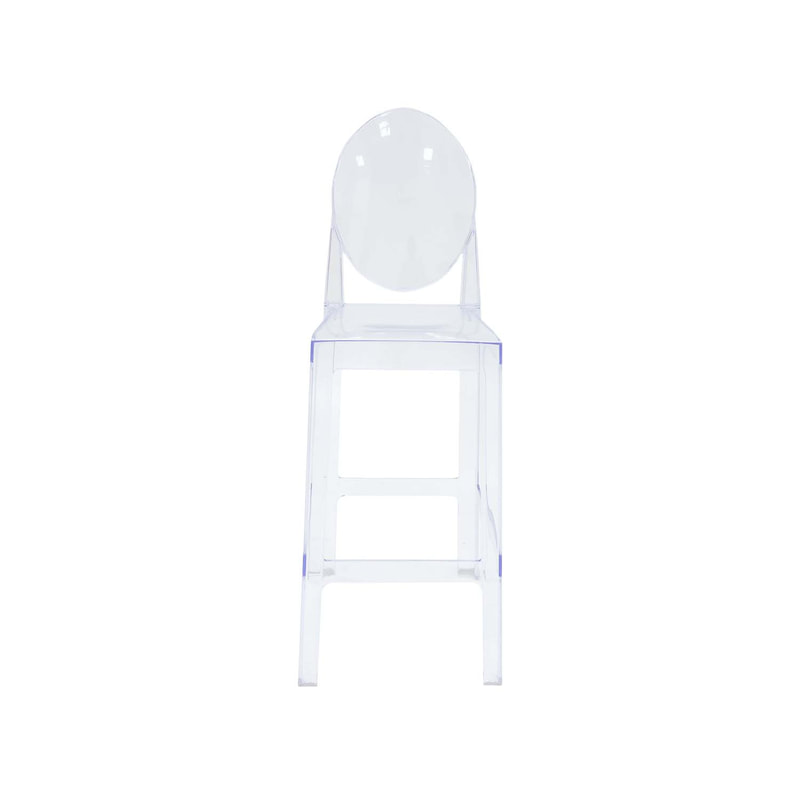 F-BS106-CL Ghost barstool in clear acrylic