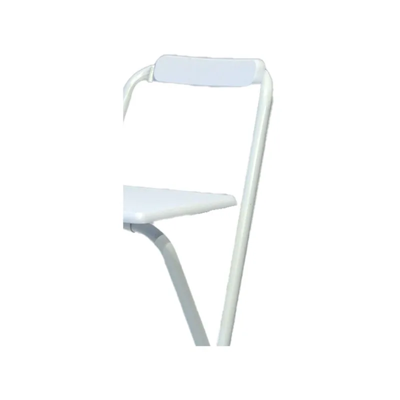 F-BS113-WH Pli barstool with white plastic seat and white metal frame 