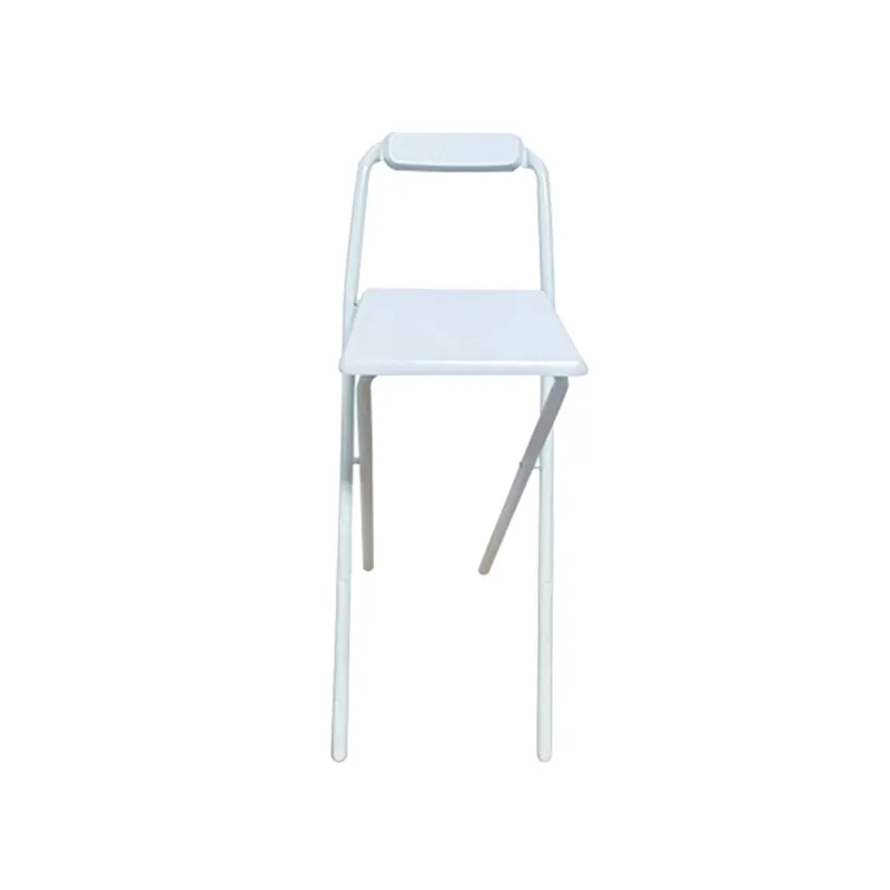 F-BS113-WH Pli barstool with white plastic seat and white metal frame 