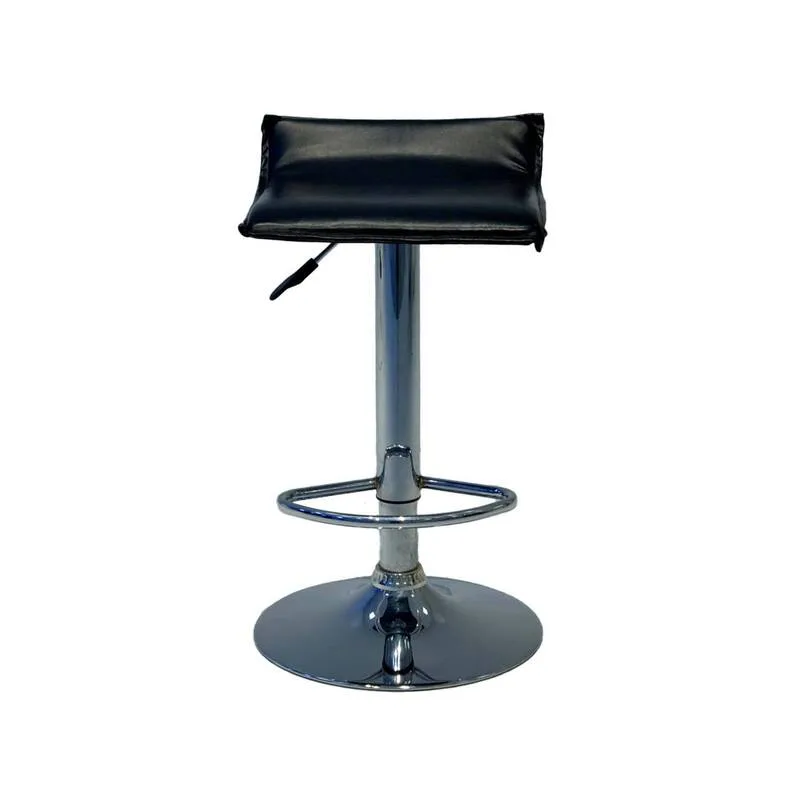 F-BS120-BL Jackson barstool in black leatherette with adjustable stainless legs & footrest