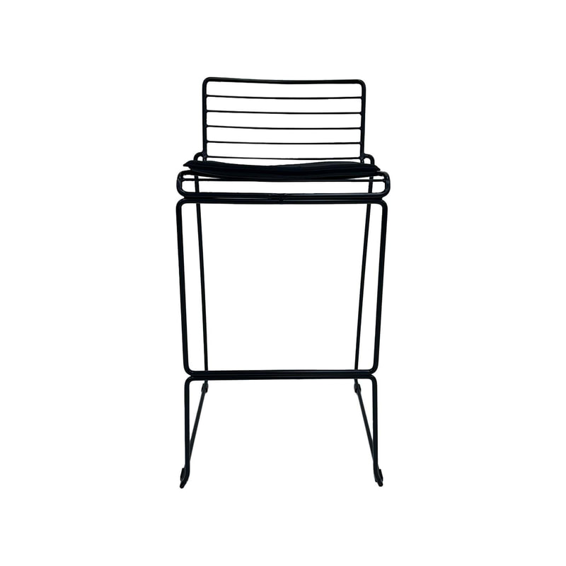 F-BS126-BL Isla barstool with black metal frame
