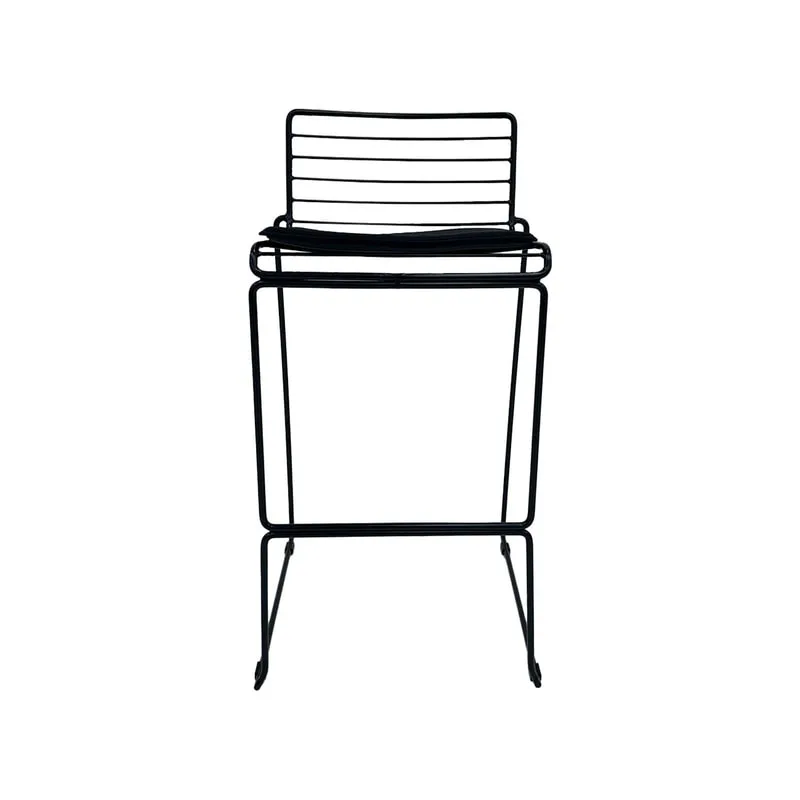 F-BS126-BL Isla barstool with black metal frame