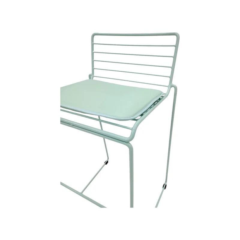 F-BS126-GM Isla barstool with mint green metal frame