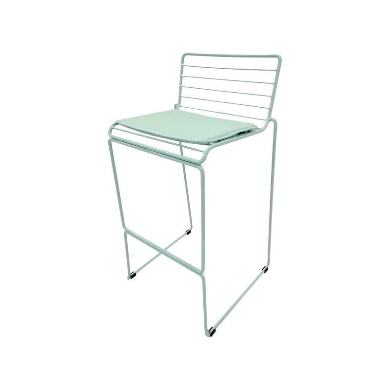 F-BS126-GM Isla barstool with mint green metal frame