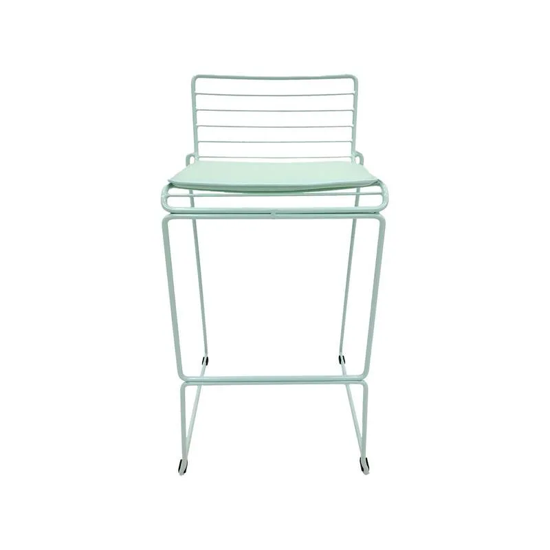 F-BS126-GM Isla barstool with mint green metal frame