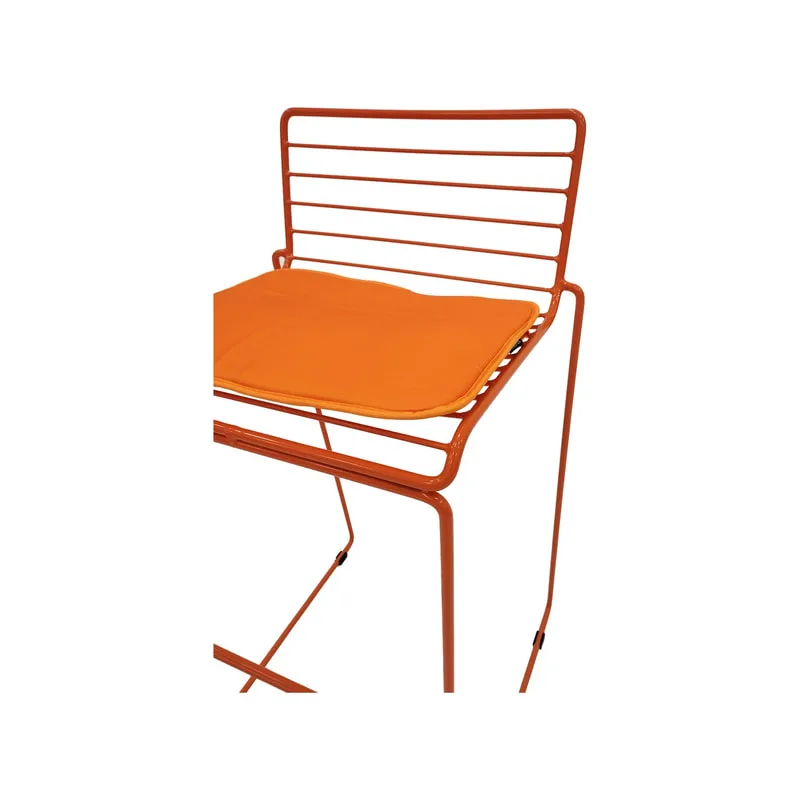 F-BS126-OR Isla barstool with orange metal frame