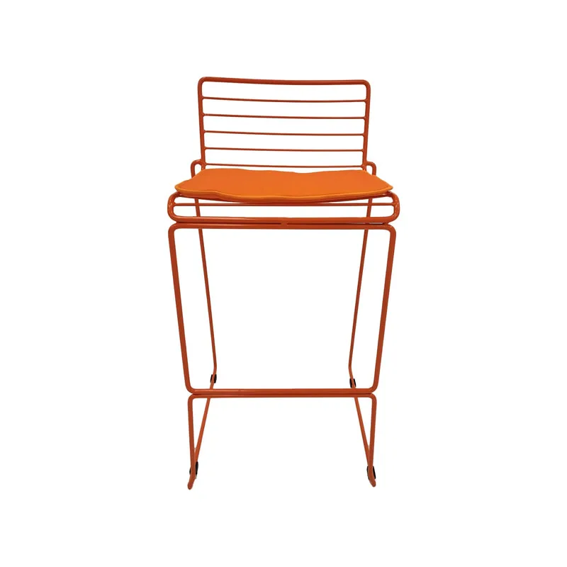 F-BS126-OR Isla barstool with orange metal frame
