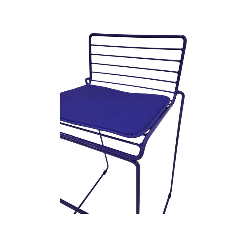 F-BS126-PR Isla barstool with purple metal frame