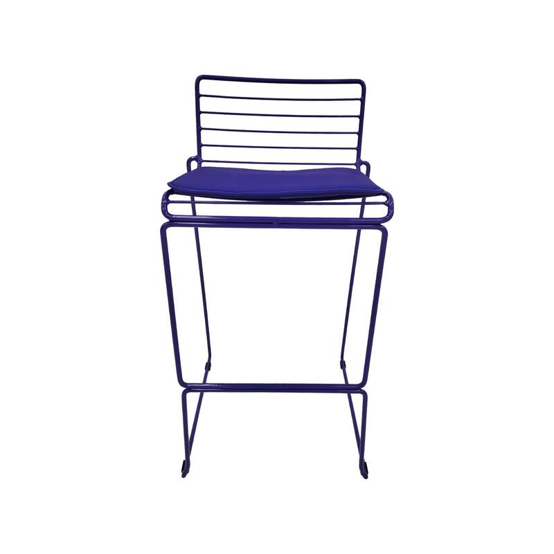 F-BS126-PR Isla barstool with purple metal frame