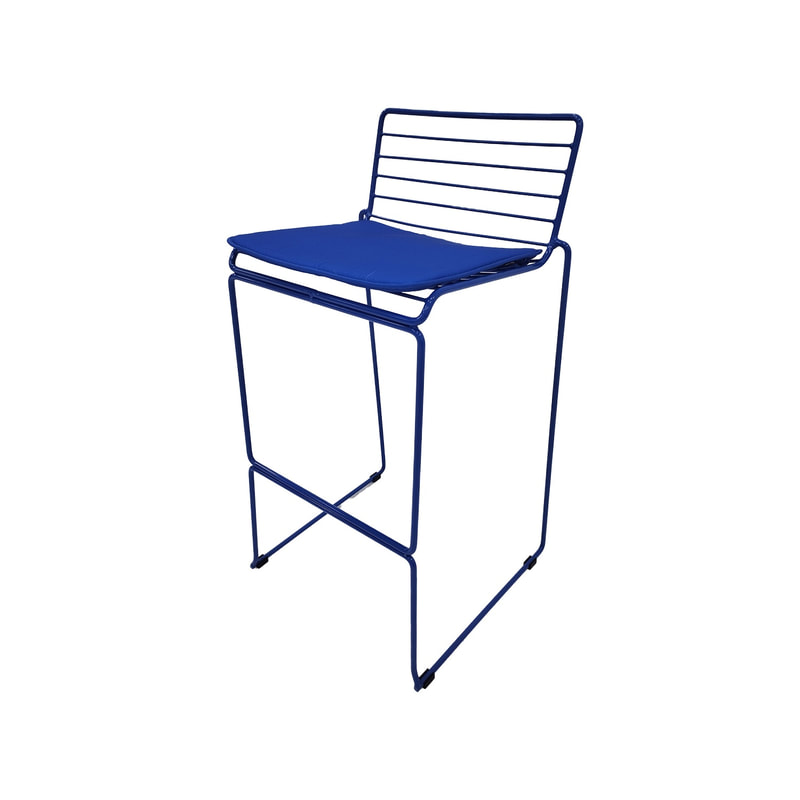 F-BS126-RB Isla barstool with royal blue metal frame