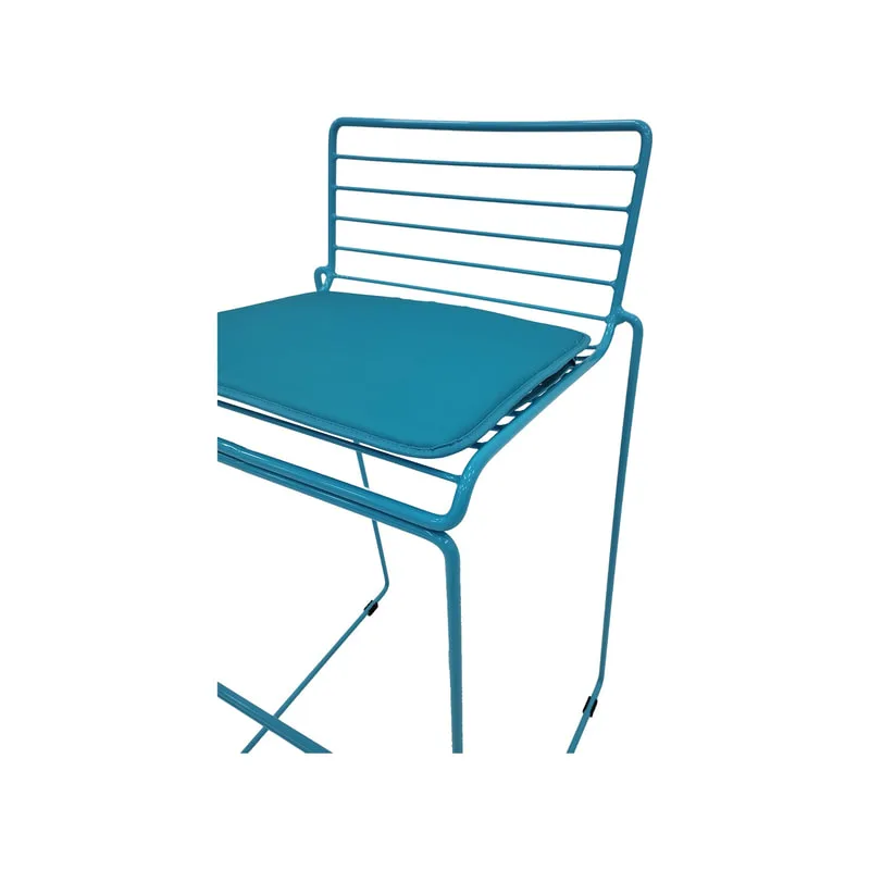 F-BS126-TQ Isla barstool with turquoise metal frame