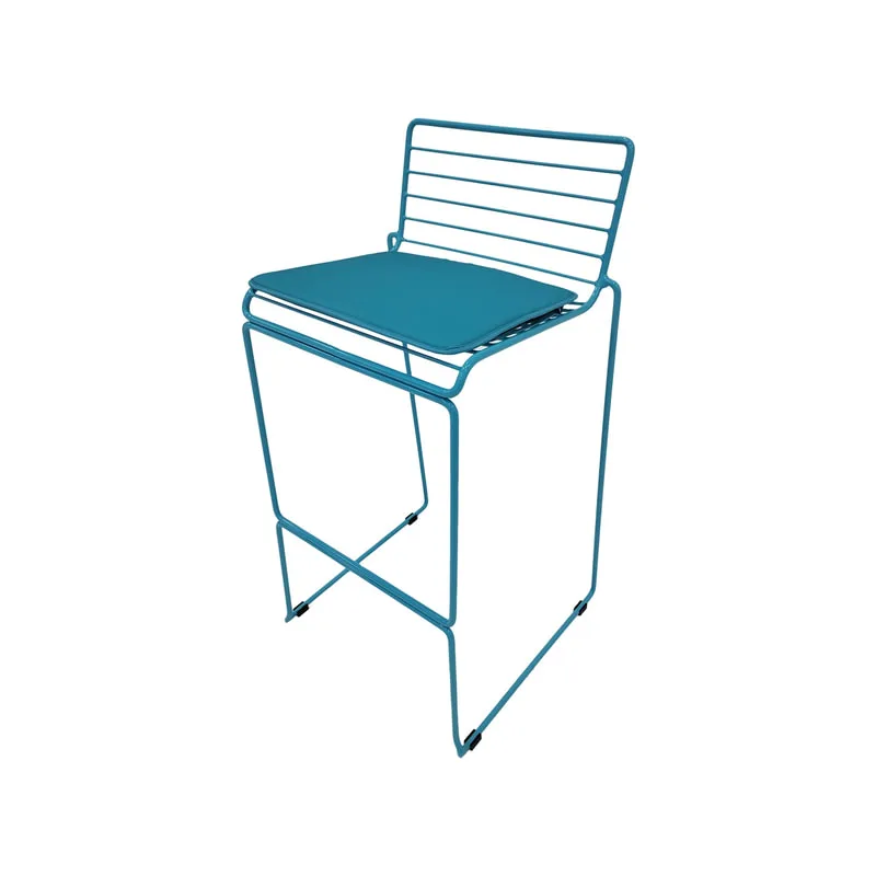 F-BS126-TQ Isla barstool with turquoise metal frame