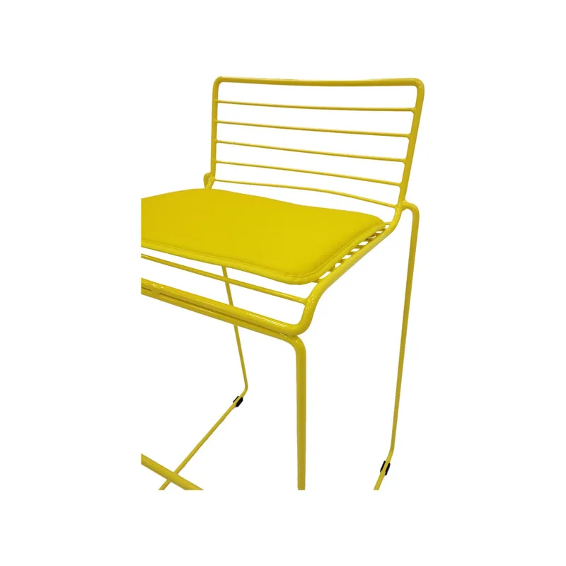 F-BS126-YL Isla barstool with yellow metal frame