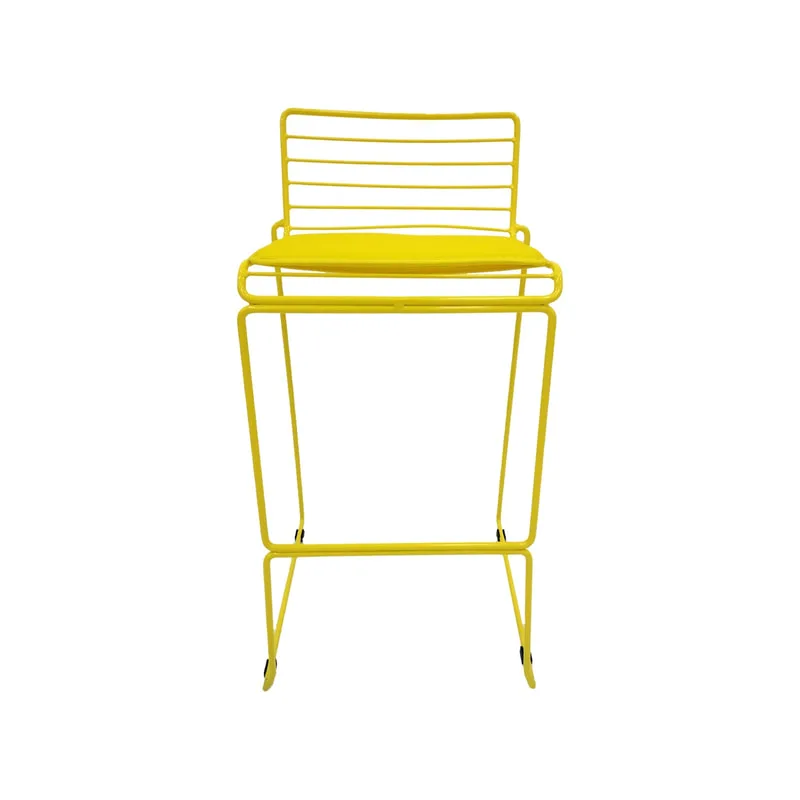 F-BS126-YL Isla barstool with yellow metal frame