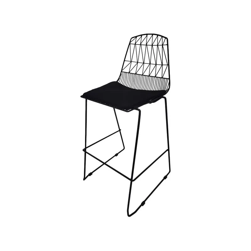 F-BS129-BL Arrow barstool with black metal frame