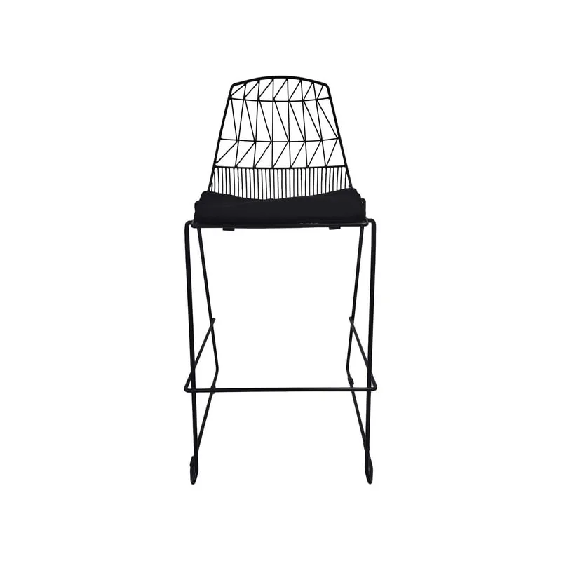 F-BS129-BL Arrow barstool with black metal frame