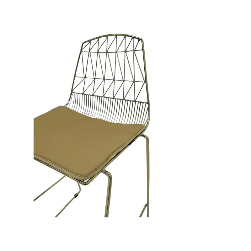 F-BS129-CG Arrow barstool with champagne gold metal frame