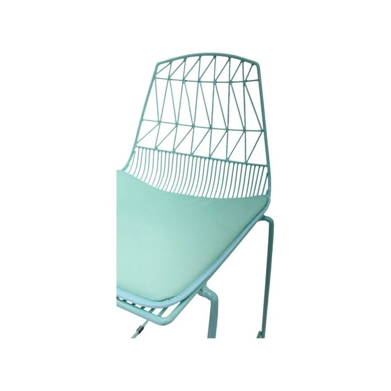 F-BS129-GM Arrow barstool with mint green metal frame