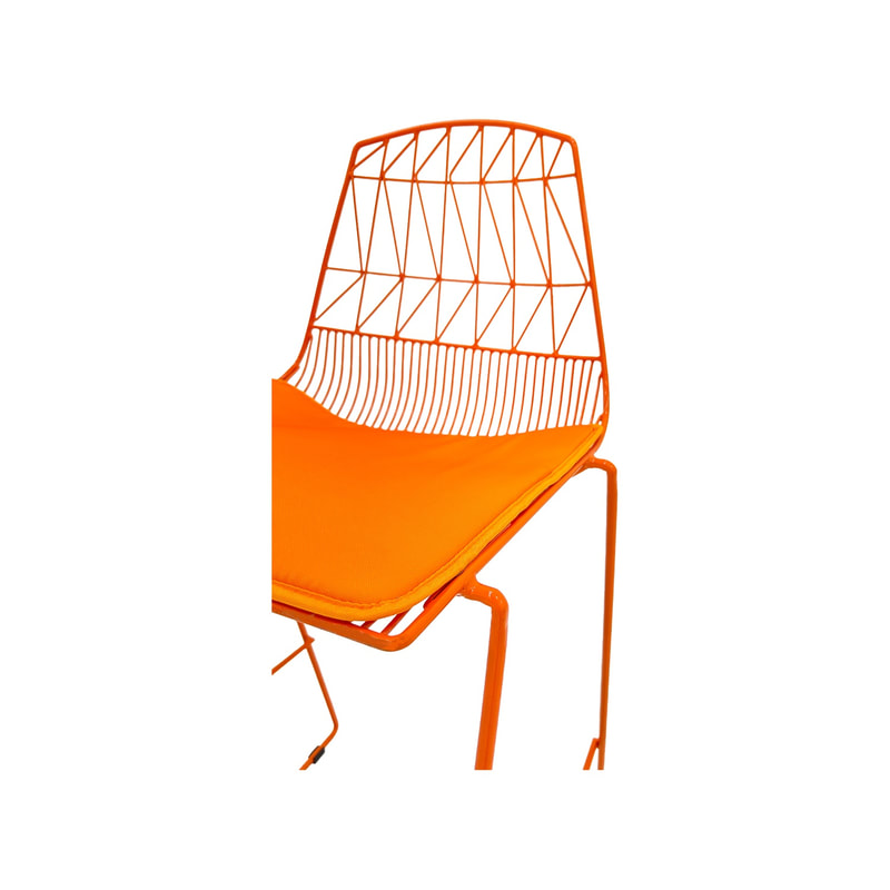 F-BS129-OR Arrow barstool with orange metal frame