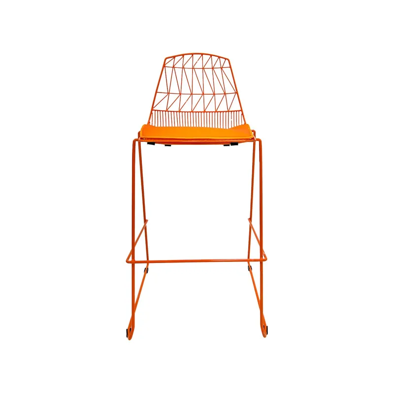 F-BS129-OR Arrow barstool with orange metal frame