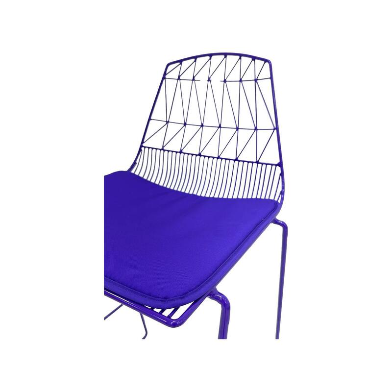F-BS129-PR Arrow barstool with purple metal frame