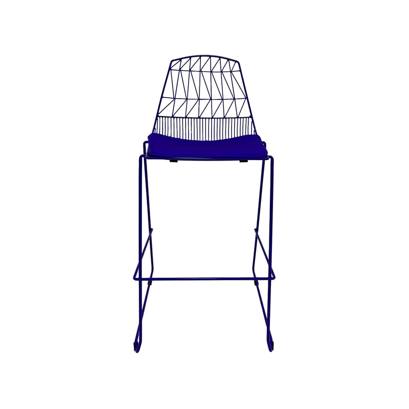 F-BS129-PR Arrow barstool with purple metal frame
