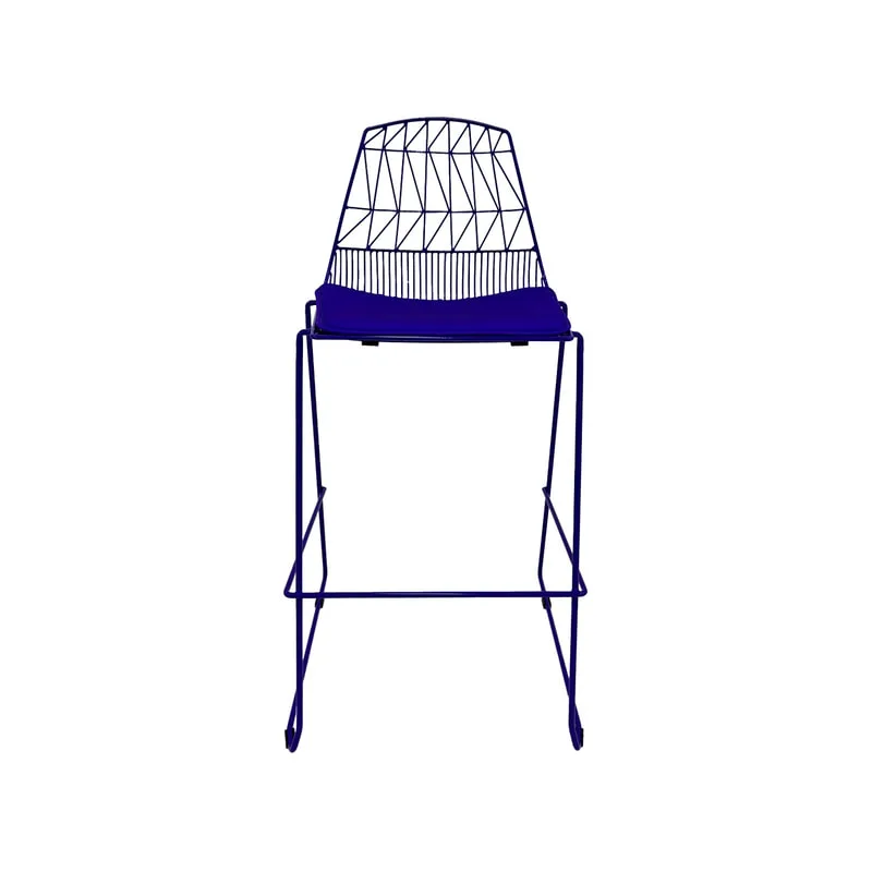 F-BS129-PR Arrow barstool with purple metal frame
