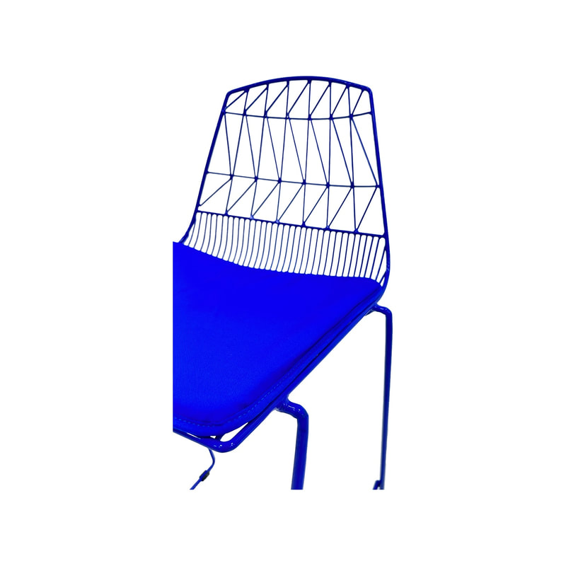 F-BS129-RB Arrow barstool with royal blue metal frame