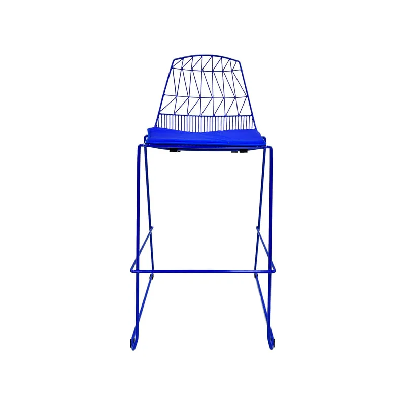F-BS129-RB Arrow barstool with royal blue metal frame
