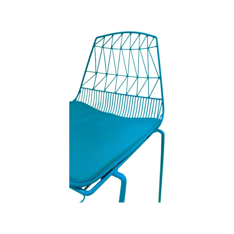 F-BS129-TQ Arrow barstool with turquoise metal frame