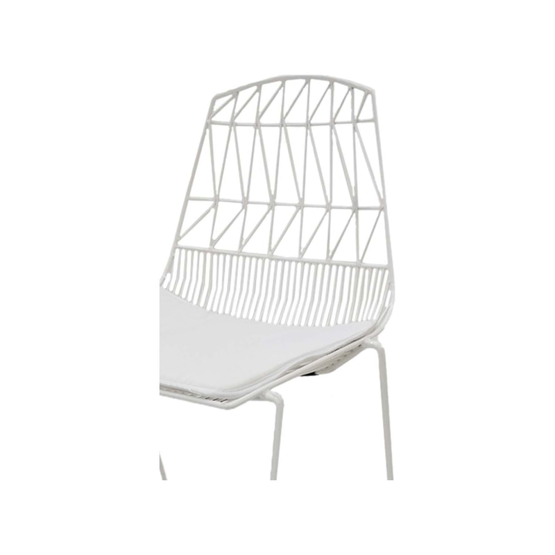 F-BS129-WH Arrow barstool with white metal frame