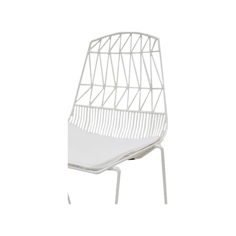 F-BS129-WH Arrow barstool with white metal frame