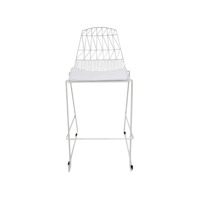 F-BS129-WH Arrow barstool with white metal frame