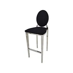 Silver Dior Barstool - Black F-BS132-BL