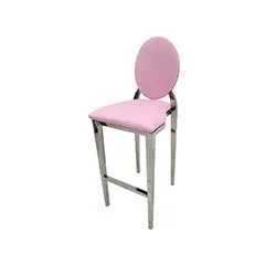 Silver Dior Barstool - Light Pink F-BS132-LP