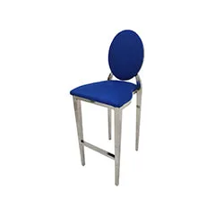 Silver Dior Barstool - Midnight Blue F-BS132-MB