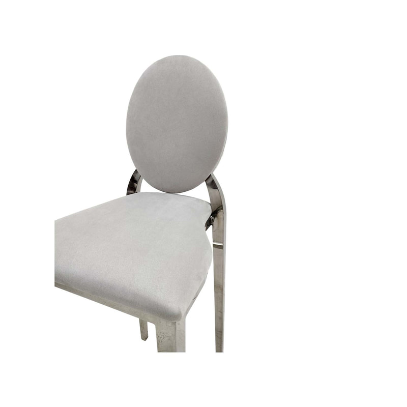F-BS132-SI Silver Dior barstool in silver fabric 