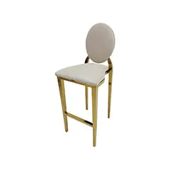 Gold Dior Barstool - Cream F-BS133-CR