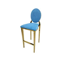 Gold Dior Barstool - Light Blue F-BS133-LB
