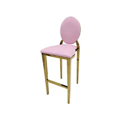 Gold Dior Barstool - Light Pink F-BS133-LP