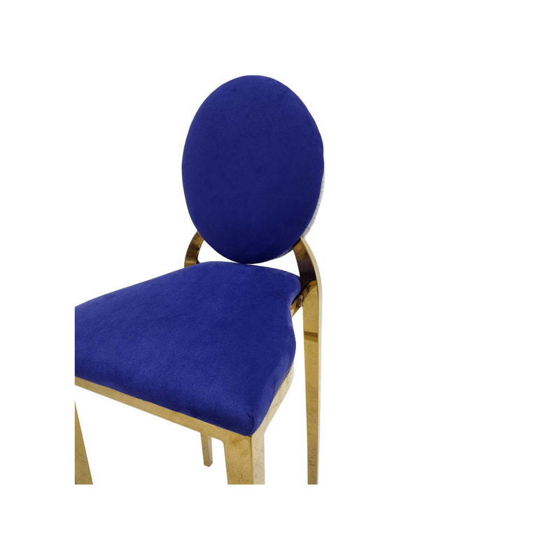 F-BS133-PR Gold Dior barstool in purple fabric