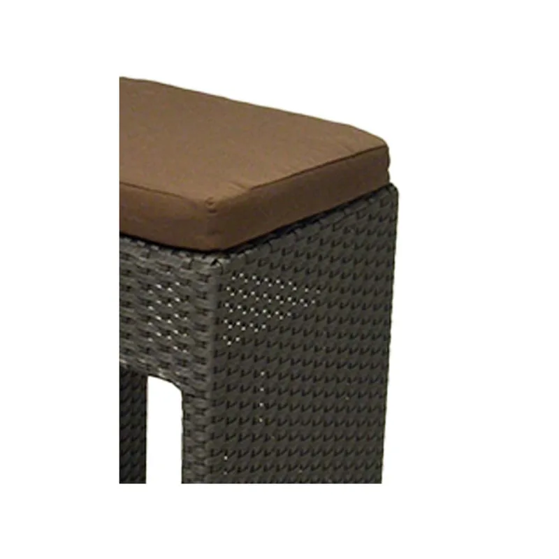 F-BS140-BD Coran barstool in dark brown rattan