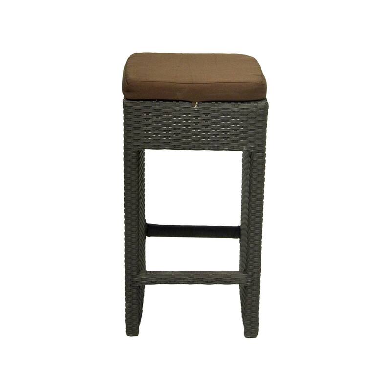 F-BS140-BD Coran barstool in dark brown rattan