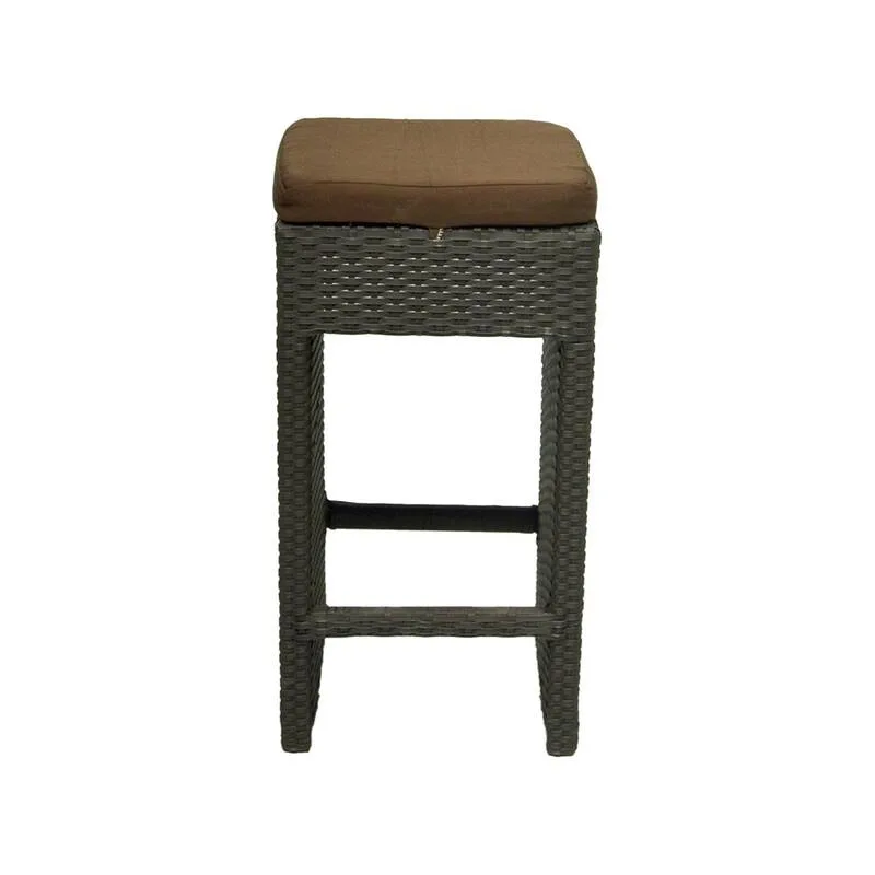 F-BS140-BD Coran barstool in dark brown rattan