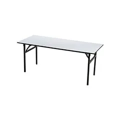 6ft Rectangular Banquet Table - Type 1 - Black + White F-BT101-BW