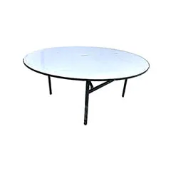 6ft Round Banquet Table - Type 2 - Black & White  ​​F-BT201-BW