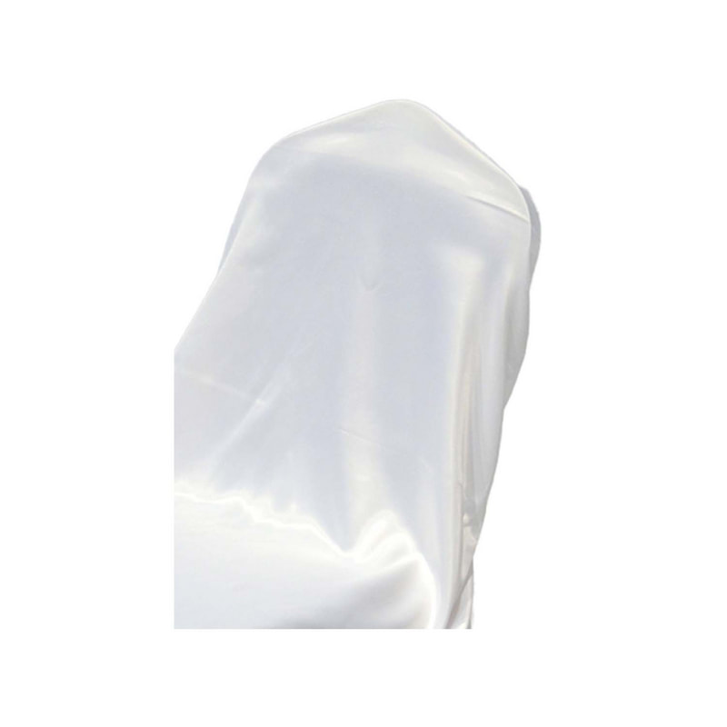 F-BX103-WH Type 3 chair cover in white satin fabric