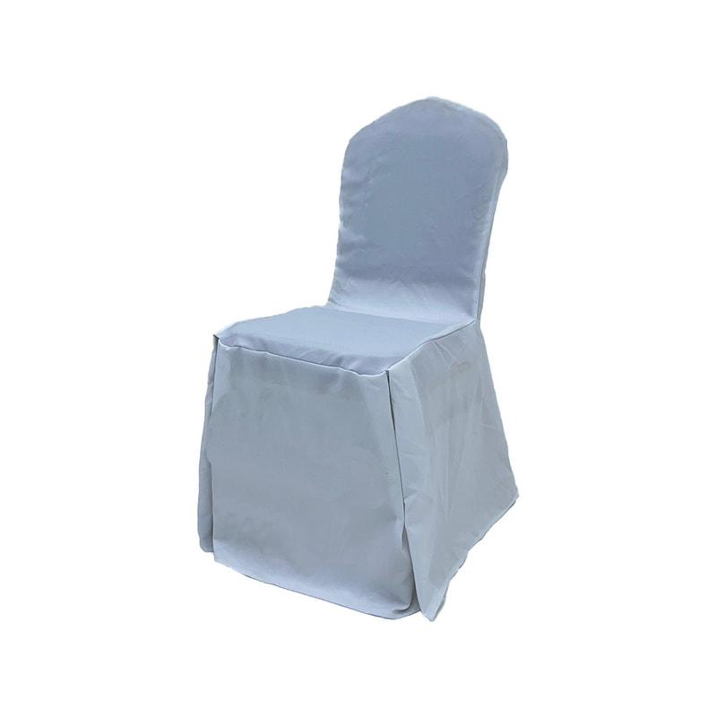 F-BX106-WH Type 6 chair cover in white fabric