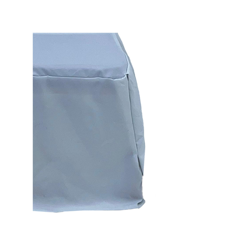 F-BX106-WH Type 6 chair cover in white fabric